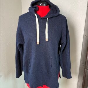 American Giant The Uniform 100% Cashmere Navy Hoodie Sweater M/L